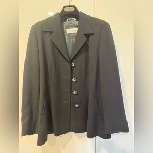 Sportmax Black Blazer with White Stitching